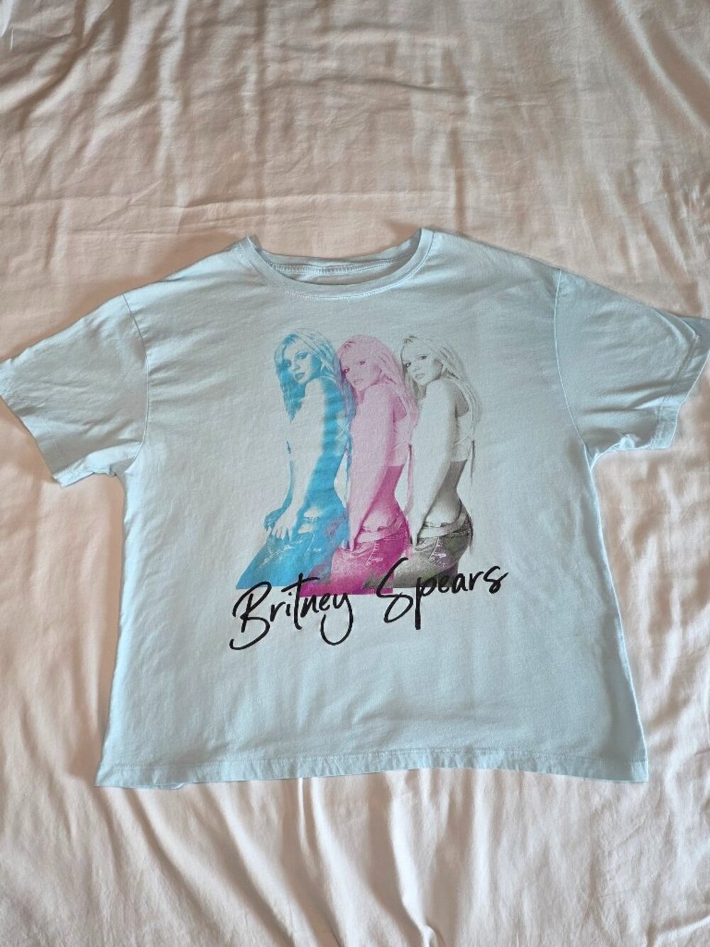 Britney Spears 2024 Graphic Tee Light Blue Womens M